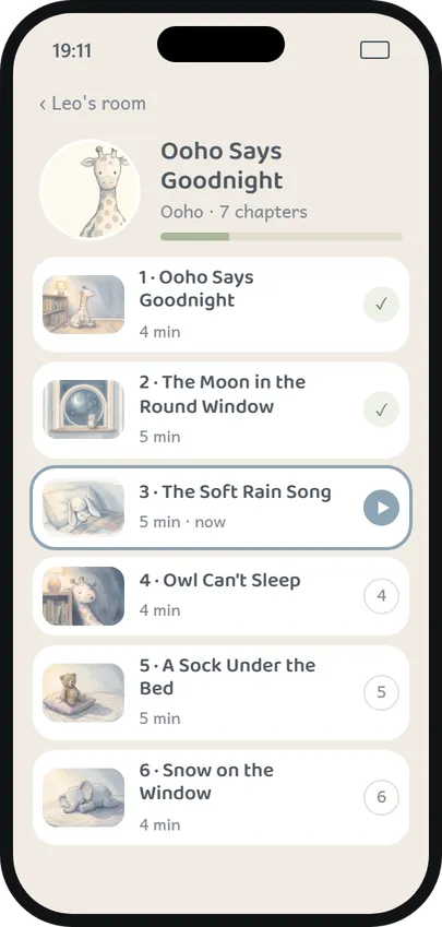 Ooho's book with its chapters